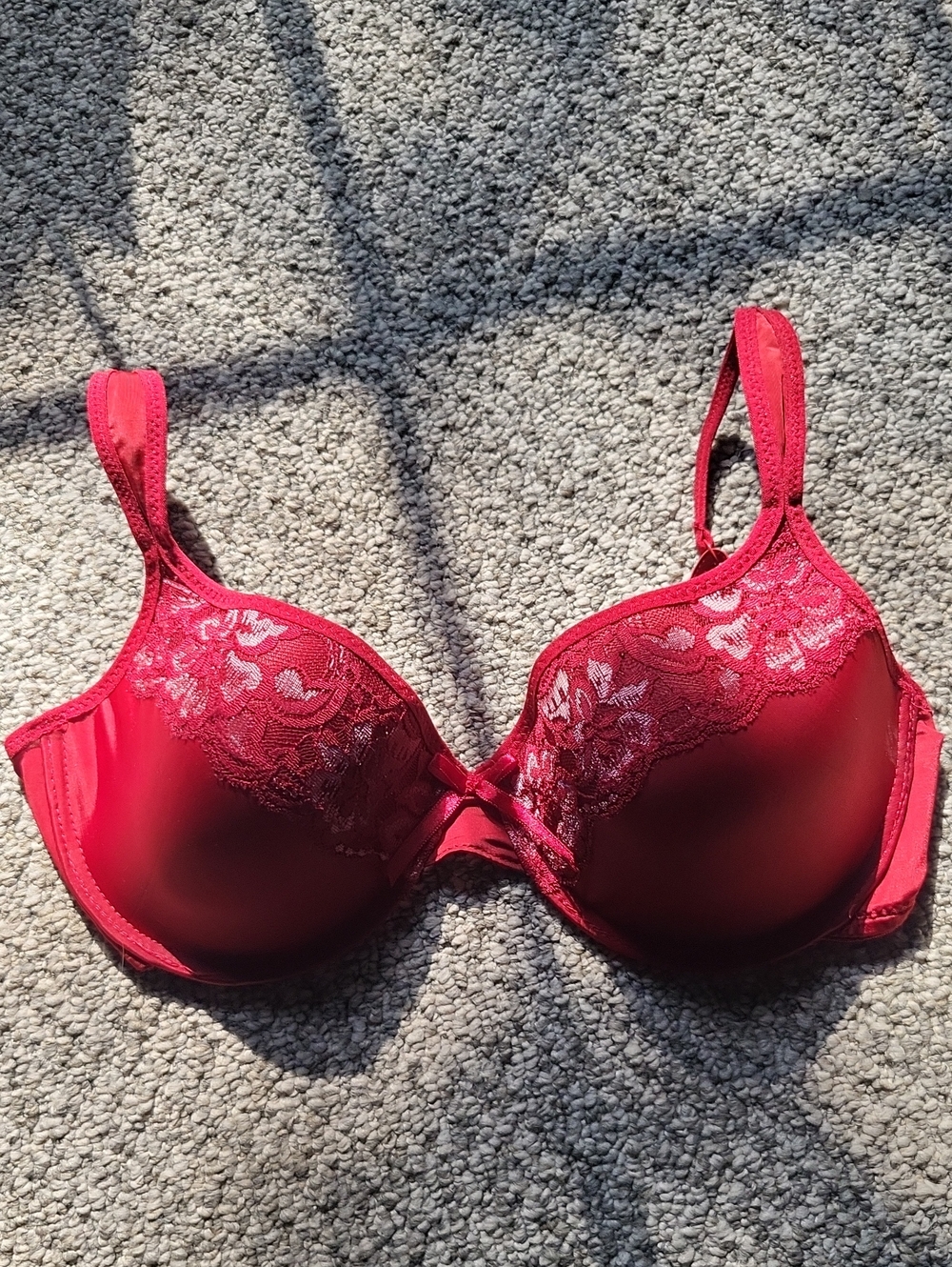 Womens Angelina Red Lace Bra